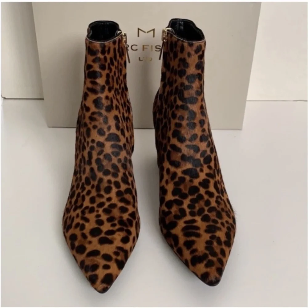 Marc Fisher Animal Print Ankle Booties